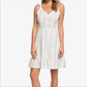 Roxy stripped strappy ruffle sundress dress